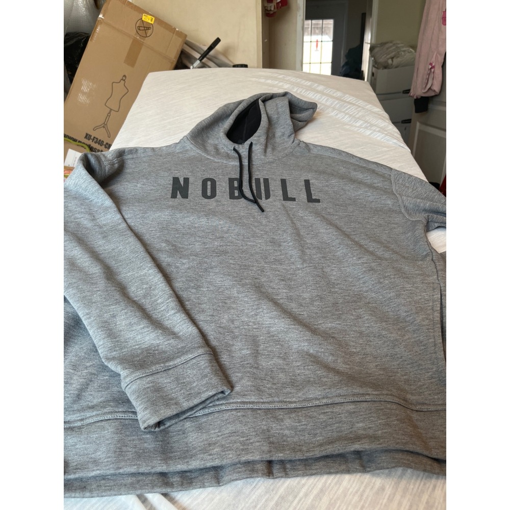 NOBULL Mens‎ Gray Pullover Hoodie Athletic Casual Sweatshirt Size M